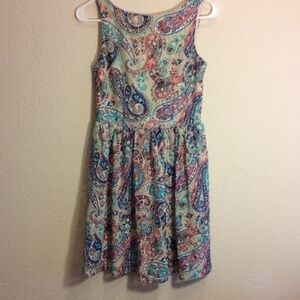 xHilaration Very sweet multi colored Lacey skater dress Sz S/P